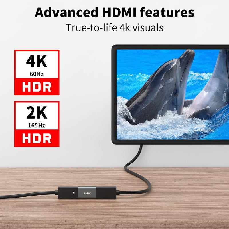 IIABC HDMI Coupler Female to Female 3 Pack 3D 4K@60Hz HDMI Adapter Aluminum Alloy Extension Cable Connector for HDTV, Roku Stick, Computer, PC, Monitor, Laptop, Projector, DVD Player, PS 5/4/3 - Image 4